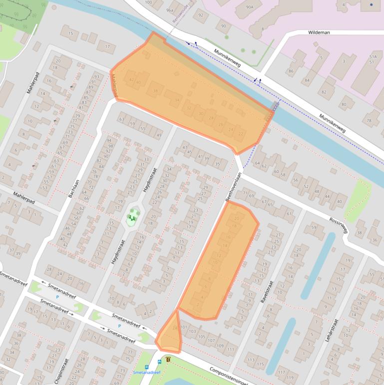 Kaart van postcodegebied 3906CR.