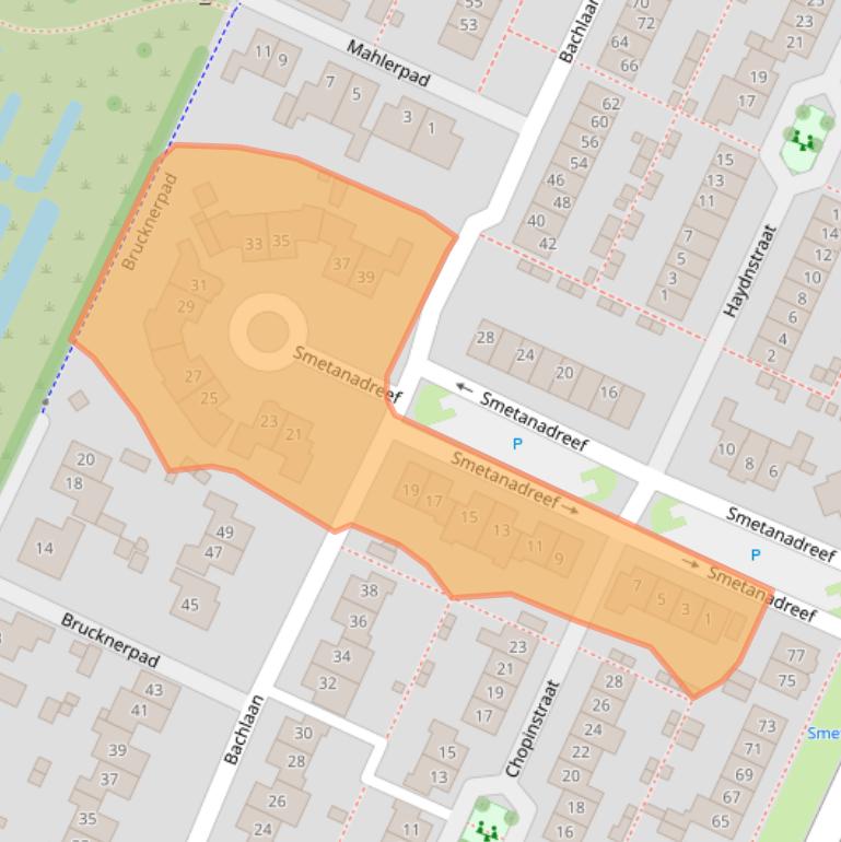 Kaart van postcodegebied 3906CV.