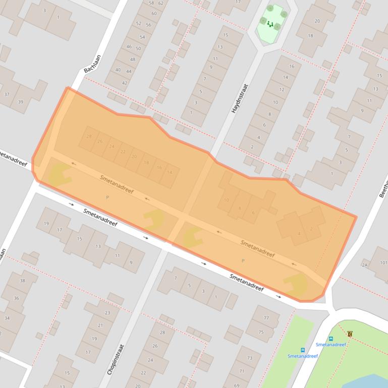 Kaart van postcodegebied 3906CW.