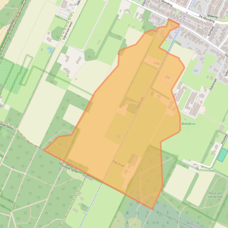 Kaart van postcodegebied 3906DD.