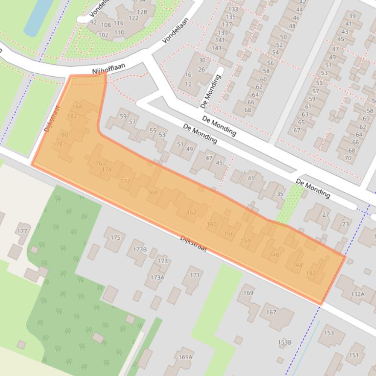 Kaart van postcodegebied 3906DK.