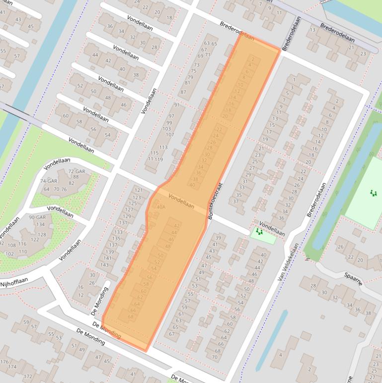 Kaart van postcodegebied 3906EG.