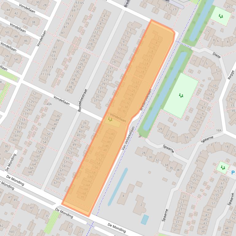 Kaart van postcodegebied 3906EJ.