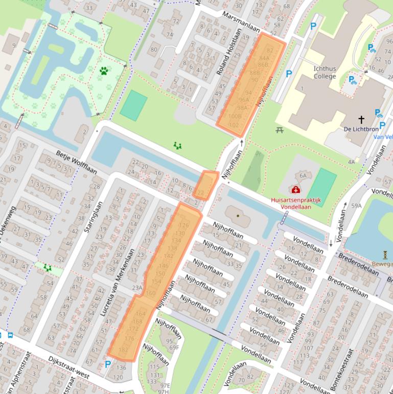 Kaart van postcodegebied 3906ET.