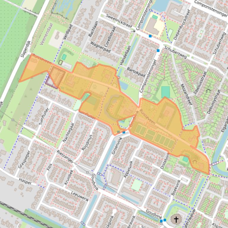 Kaart van postcodegebied 3906NA.