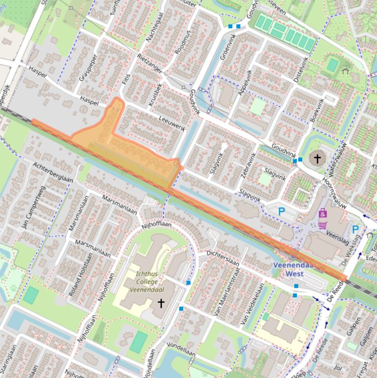 Kaart van postcodegebied 3906NJ.