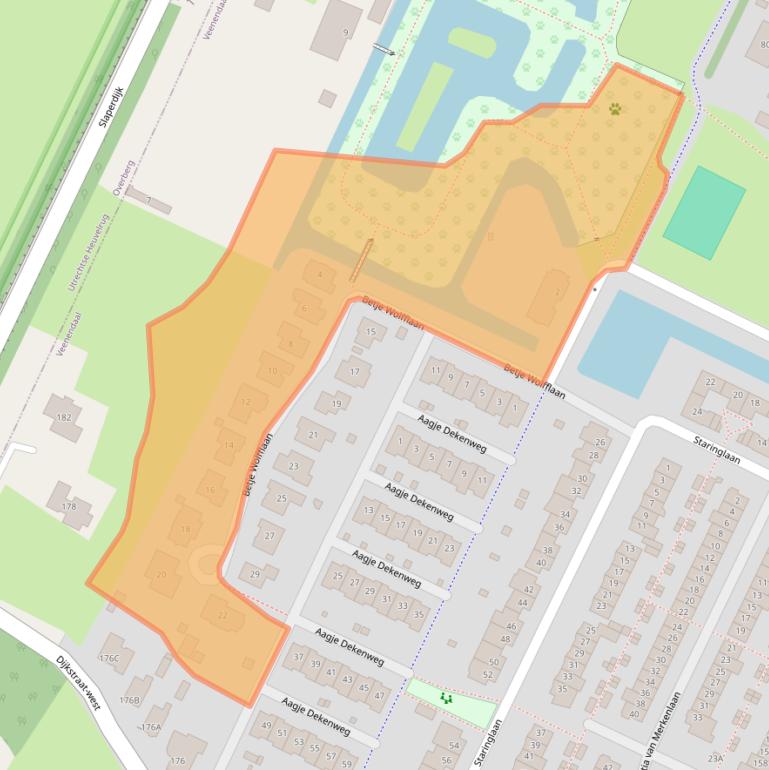 Kaart van postcodegebied 3906WN.