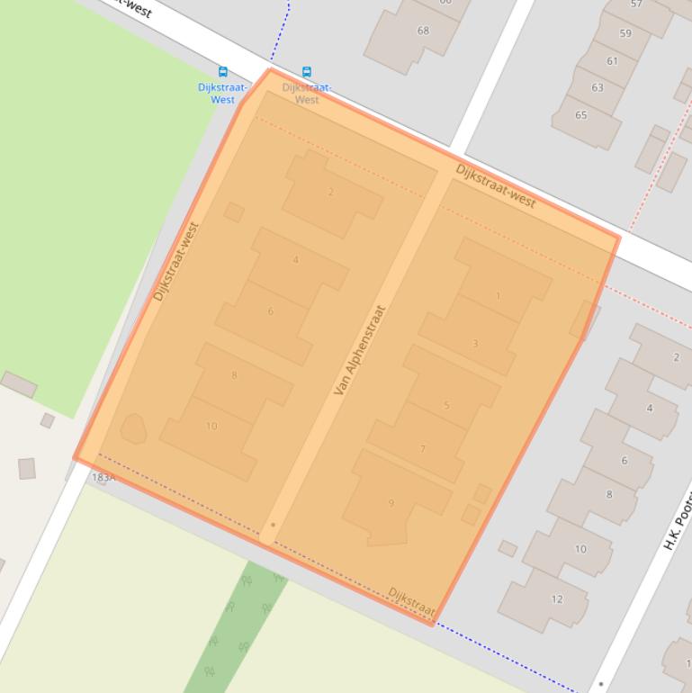 Kaart van postcodegebied 3906WS.