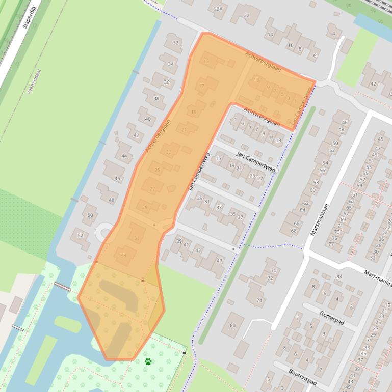 Kaart van postcodegebied 3906XL.