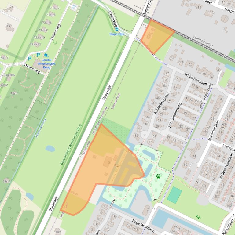 Kaart van postcodegebied 3906XN.