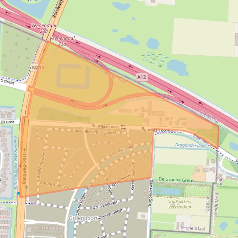 Kaart van postcodegebied 3907AC.