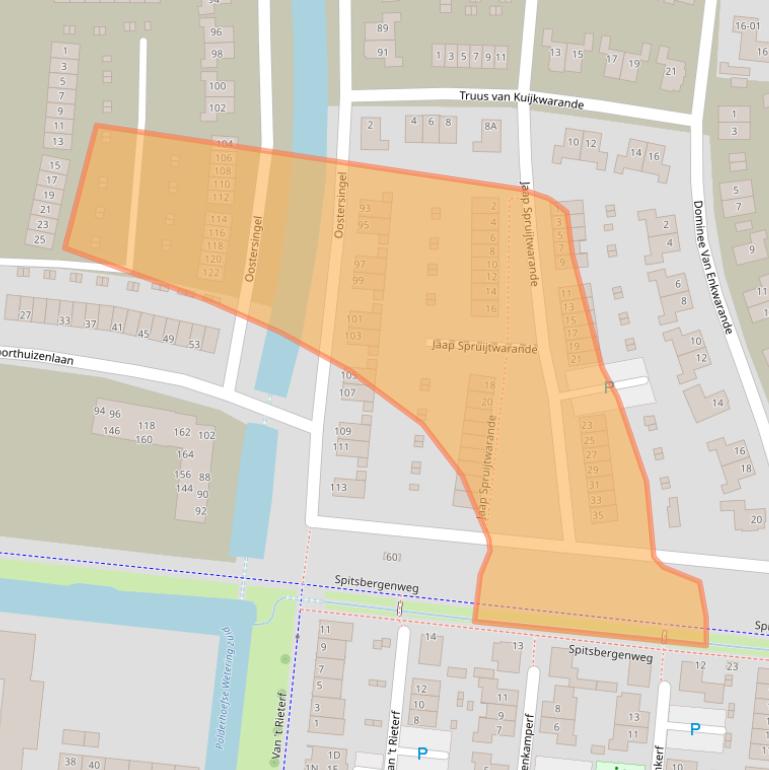 Kaart van postcodegebied 3907CB.