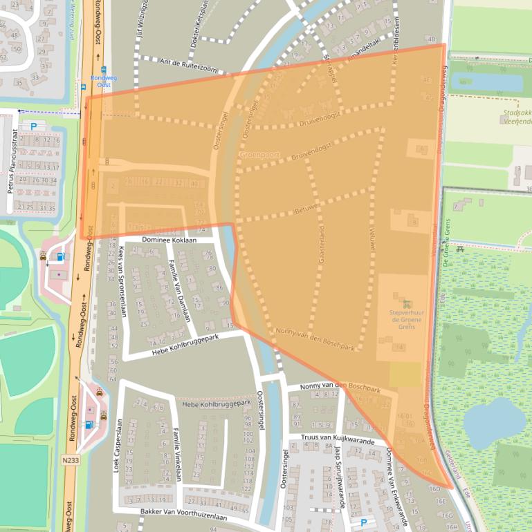 Kaart van postcodegebied 3907CZ.