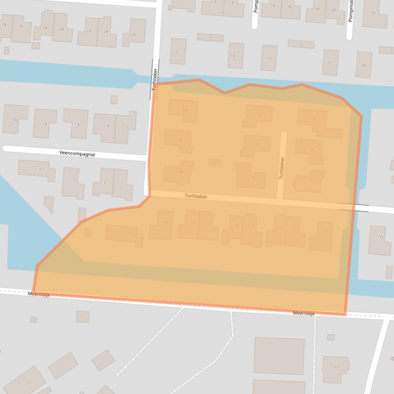 Kaart van postcodegebied 3907GB.