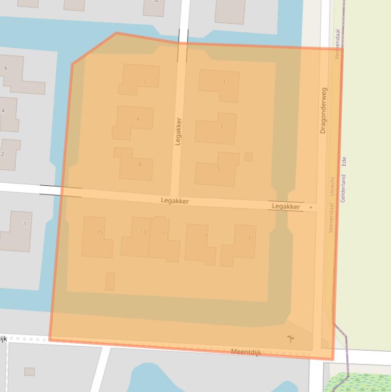 Kaart van postcodegebied 3907GC.