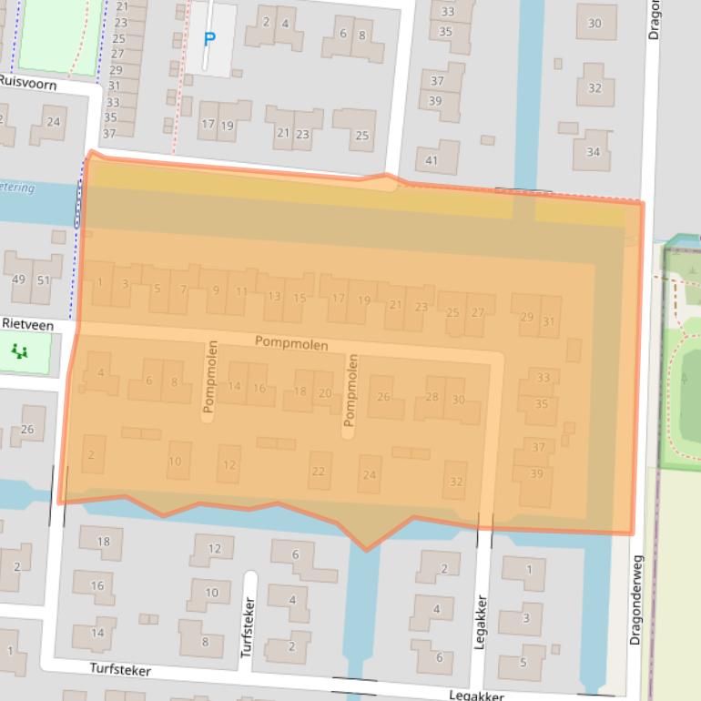 Kaart van postcodegebied 3907GD.