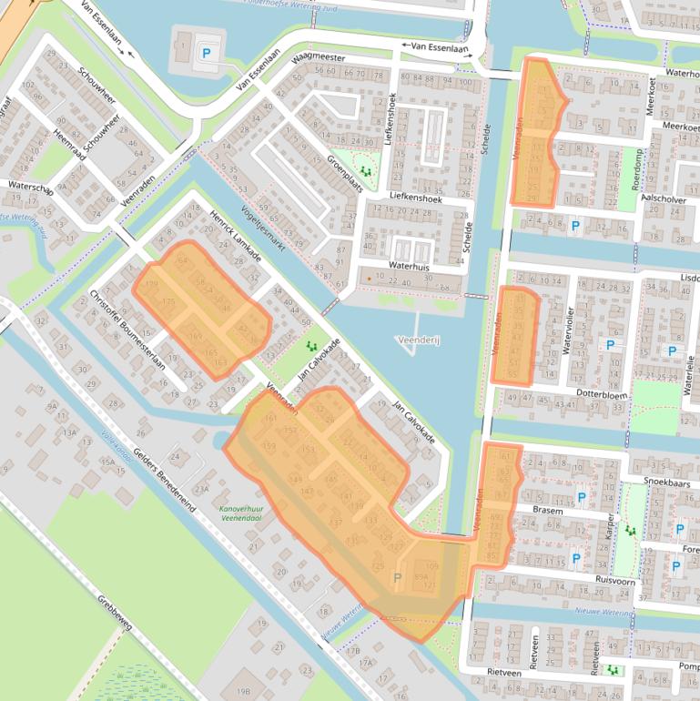 Kaart van postcodegebied 3907HA.