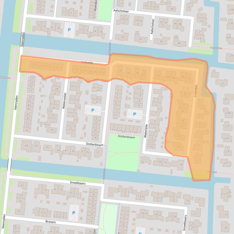 Kaart van postcodegebied 3907HG.