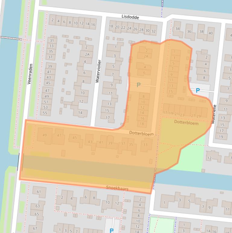 Kaart van postcodegebied 3907HJ.
