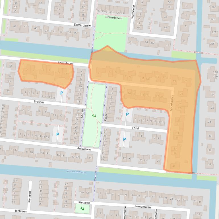 Kaart van postcodegebied 3907HL.