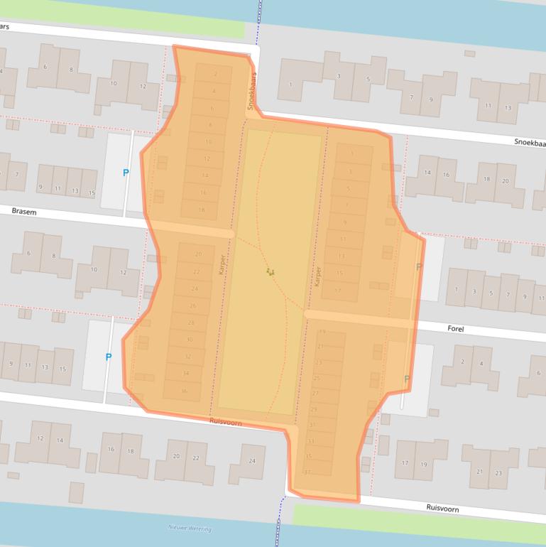 Kaart van postcodegebied 3907HN.