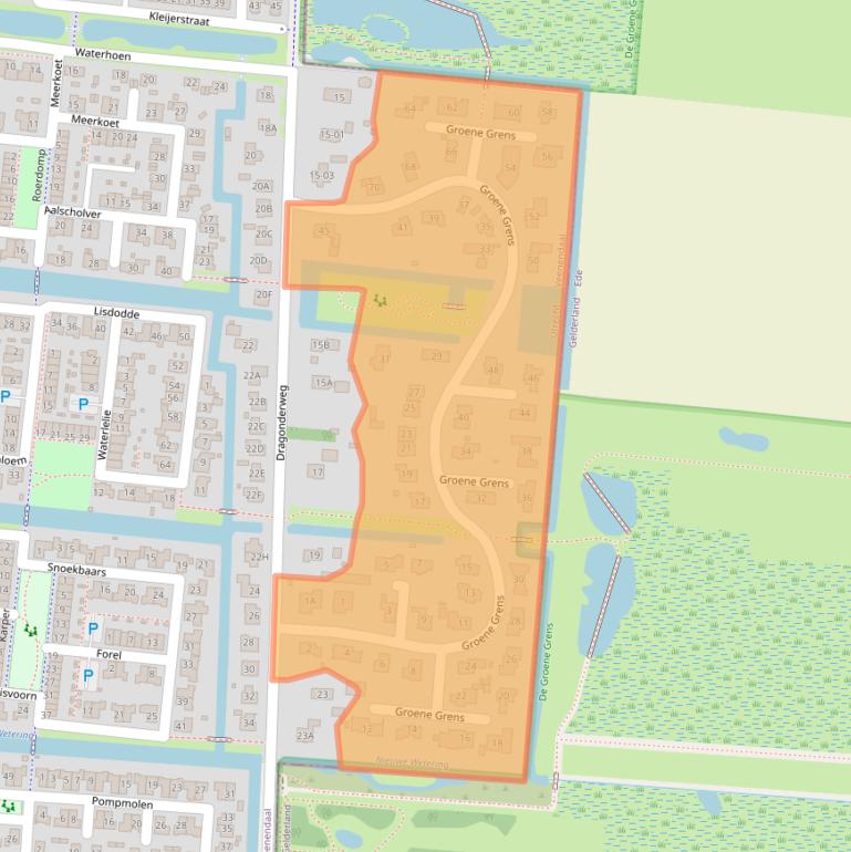 Kaart van postcodegebied 3907HW.