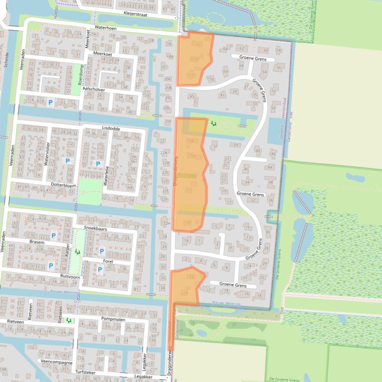 Kaart van postcodegebied 3907HX.