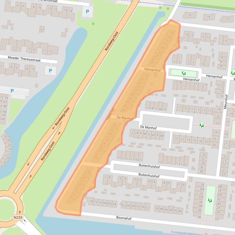 Kaart van postcodegebied 3907JK.