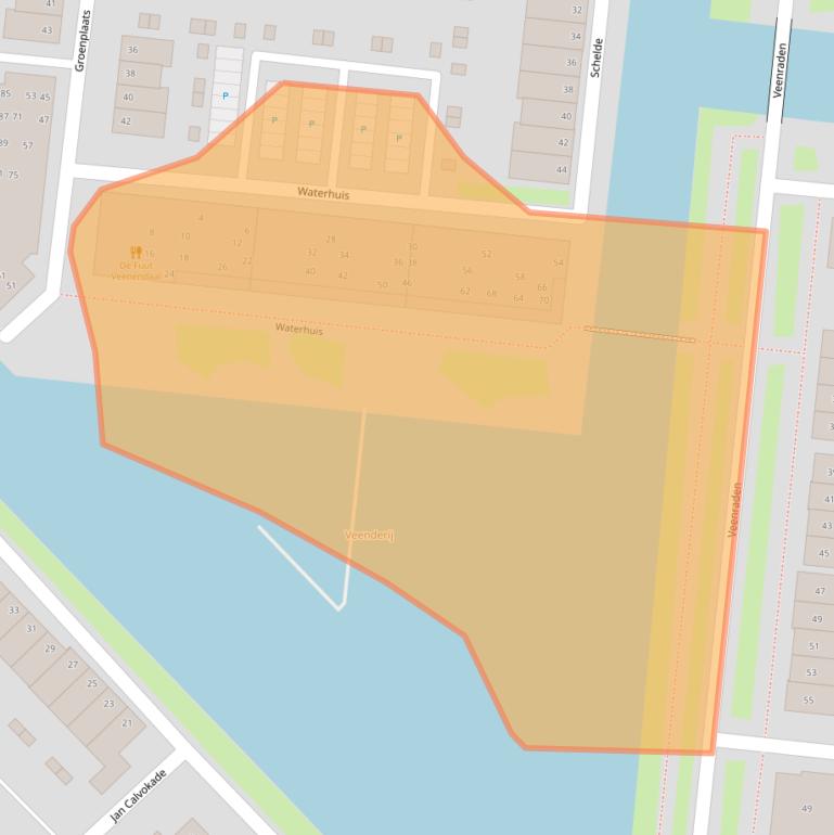 Kaart van postcodegebied 3907KD.