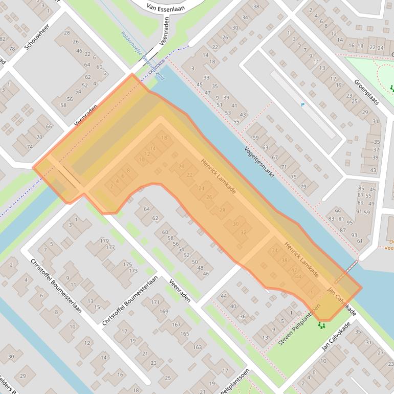 Kaart van postcodegebied 3907KM.
