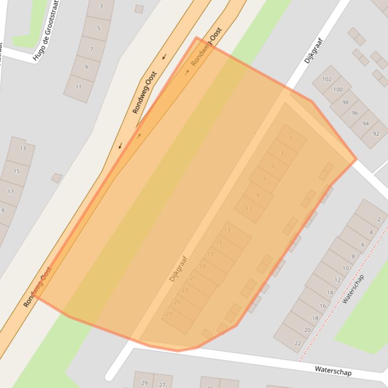 Kaart van postcodegebied 3907KT.