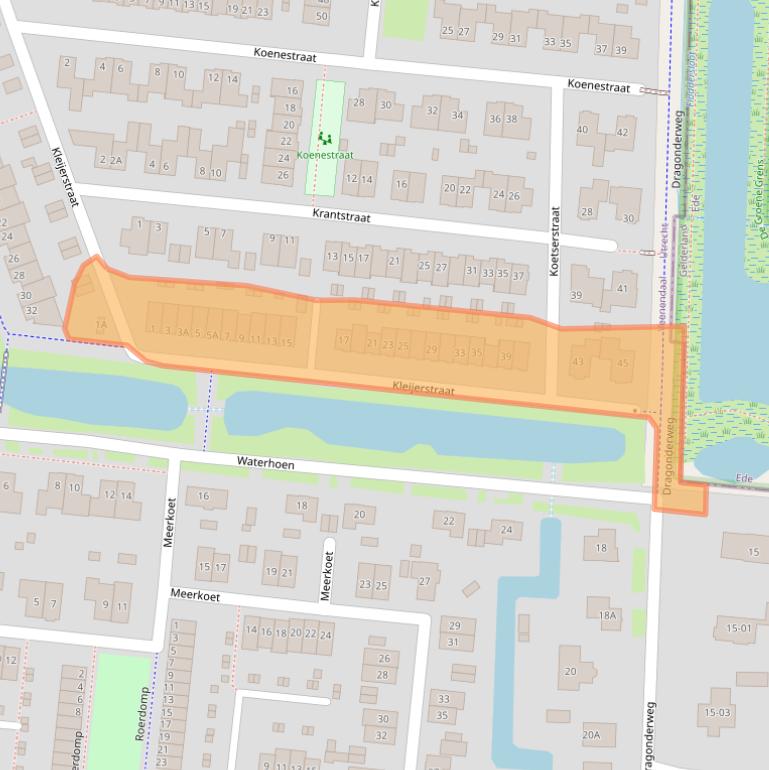 Kaart van postcodegebied 3907LA.