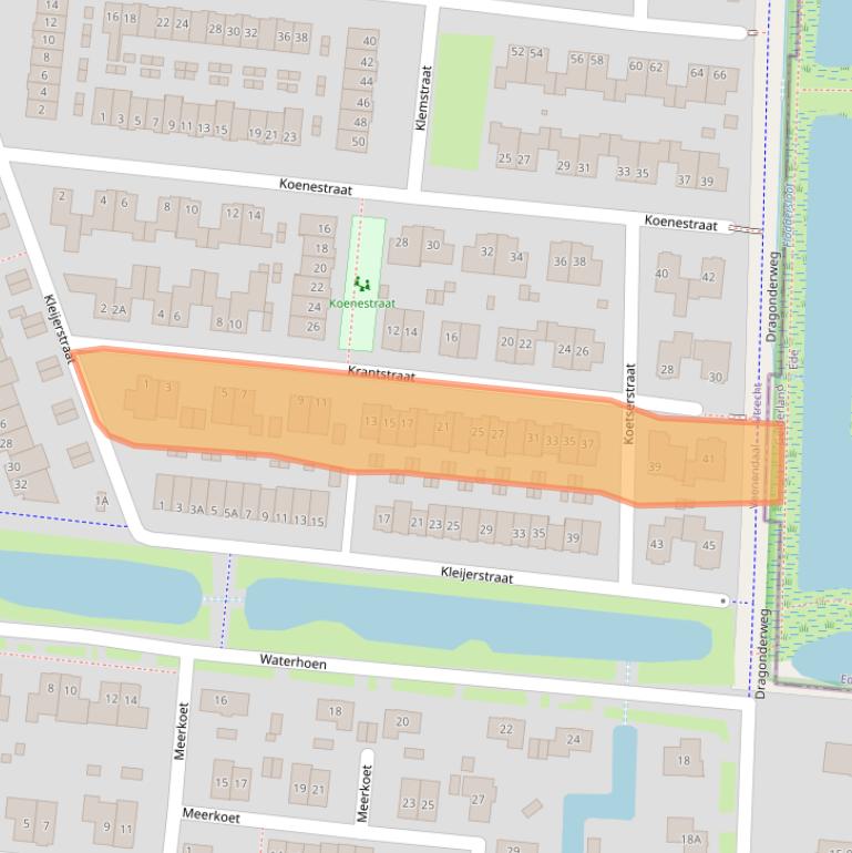 Kaart van postcodegebied 3907LE.