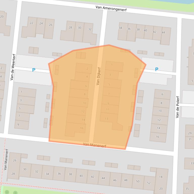 Kaart van postcodegebied 3907MC.