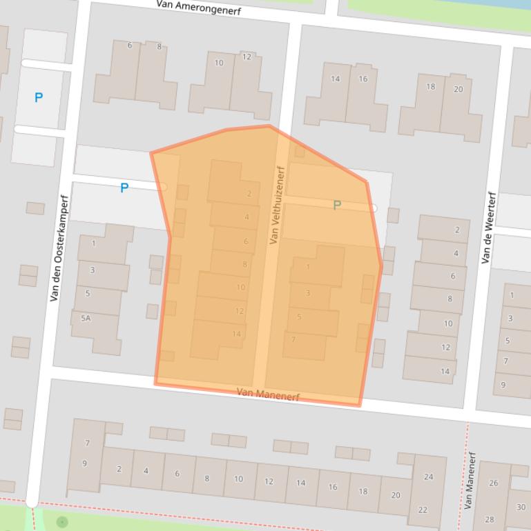 Kaart van postcodegebied 3907ME.