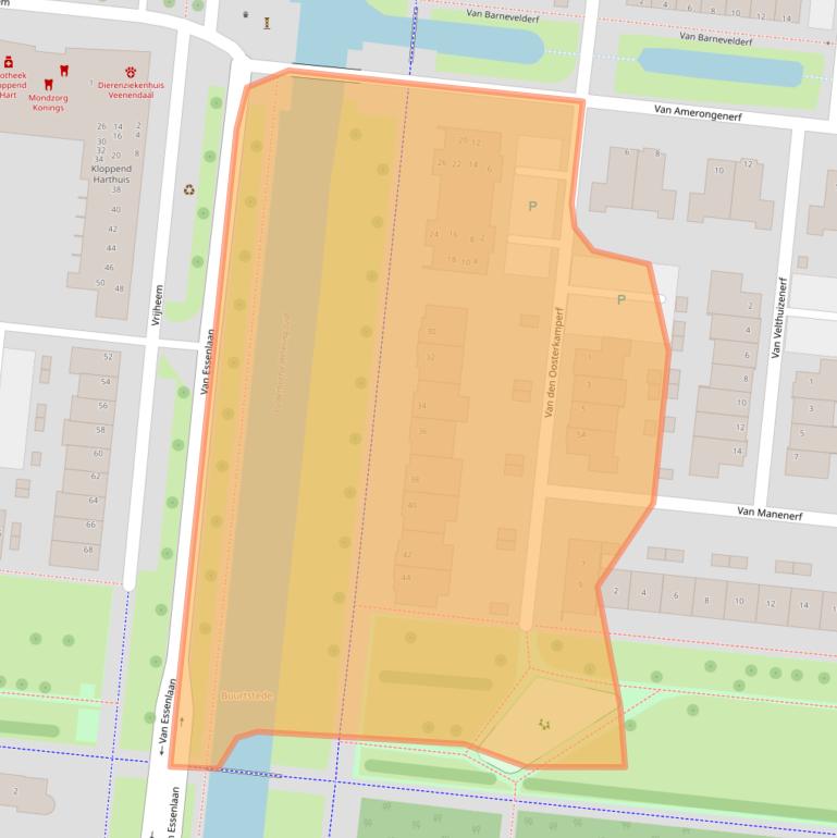 Kaart van postcodegebied 3907MG.