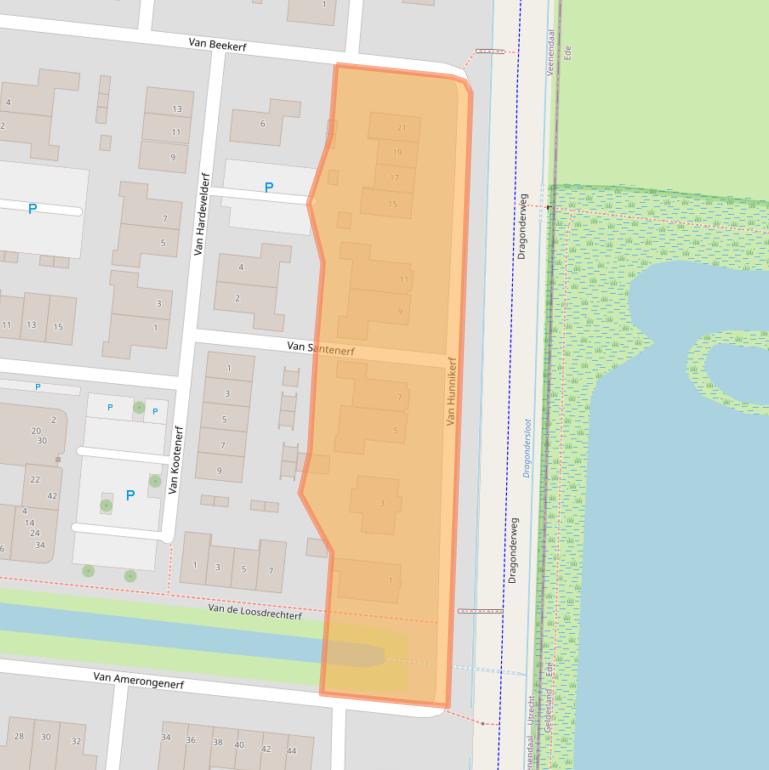 Kaart van postcodegebied 3907MH.