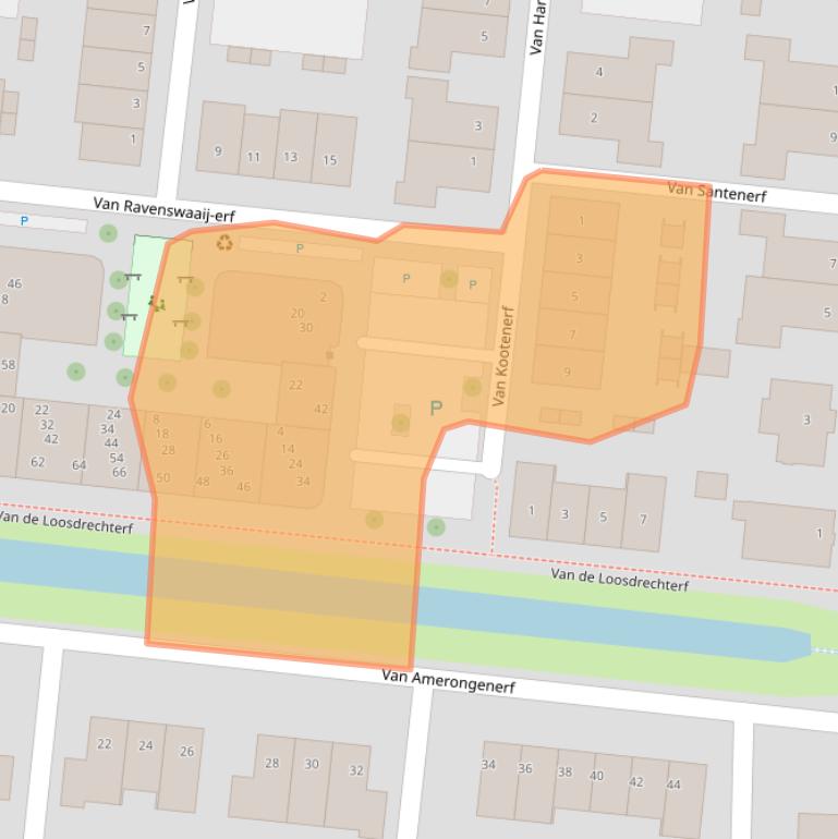 Kaart van postcodegebied 3907MN.