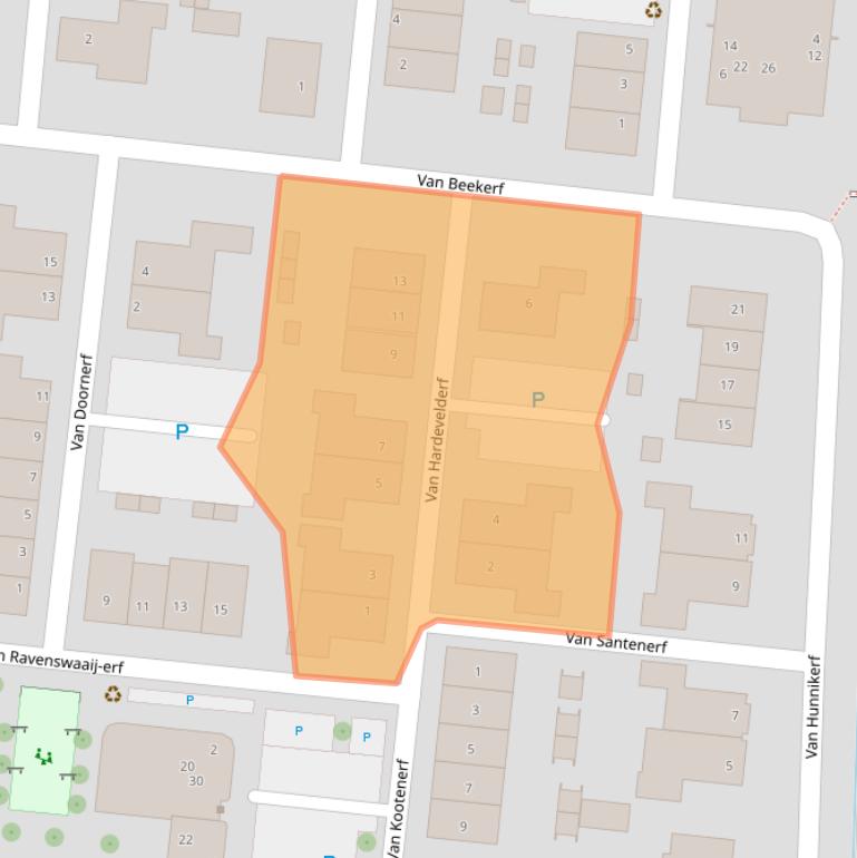 Kaart van postcodegebied 3907MV.