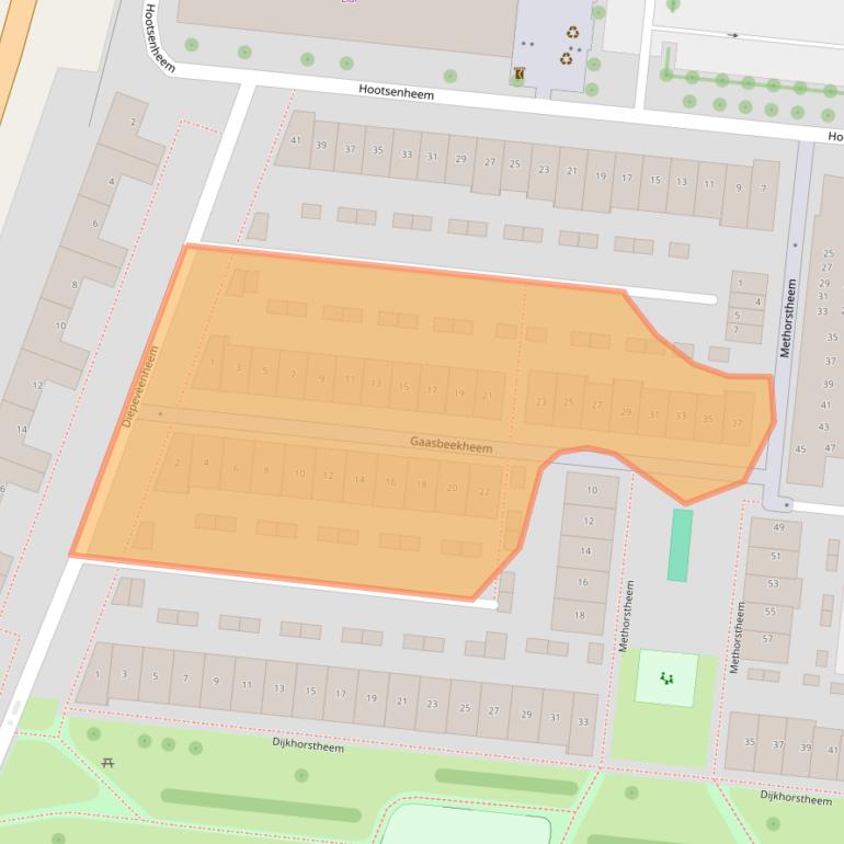 Kaart van postcodegebied 3907ND.
