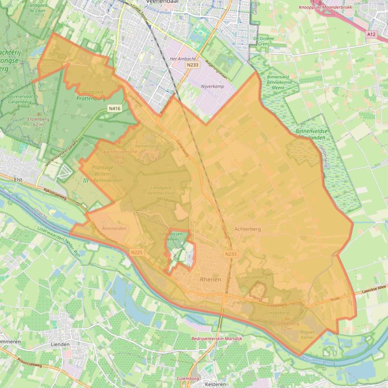 Kaart van postcodegebied 3911.