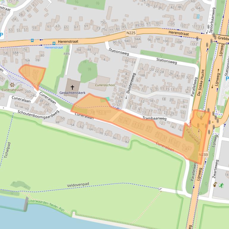 Kaart van postcodegebied 3911AA.