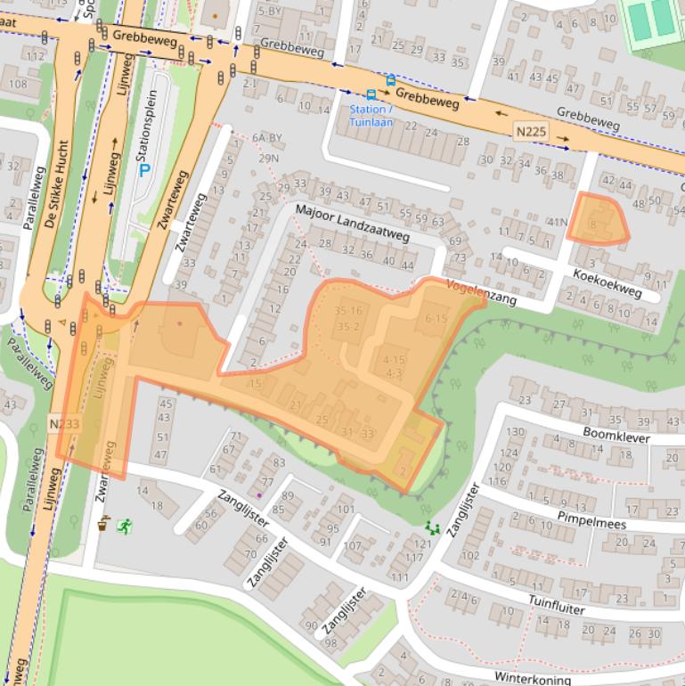 Kaart van postcodegebied 3911AR.