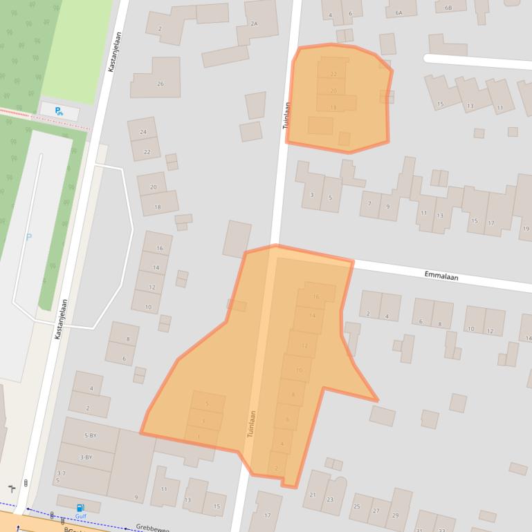 Kaart van postcodegebied 3911BC.