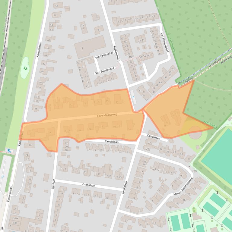 Kaart van postcodegebied 3911BD.