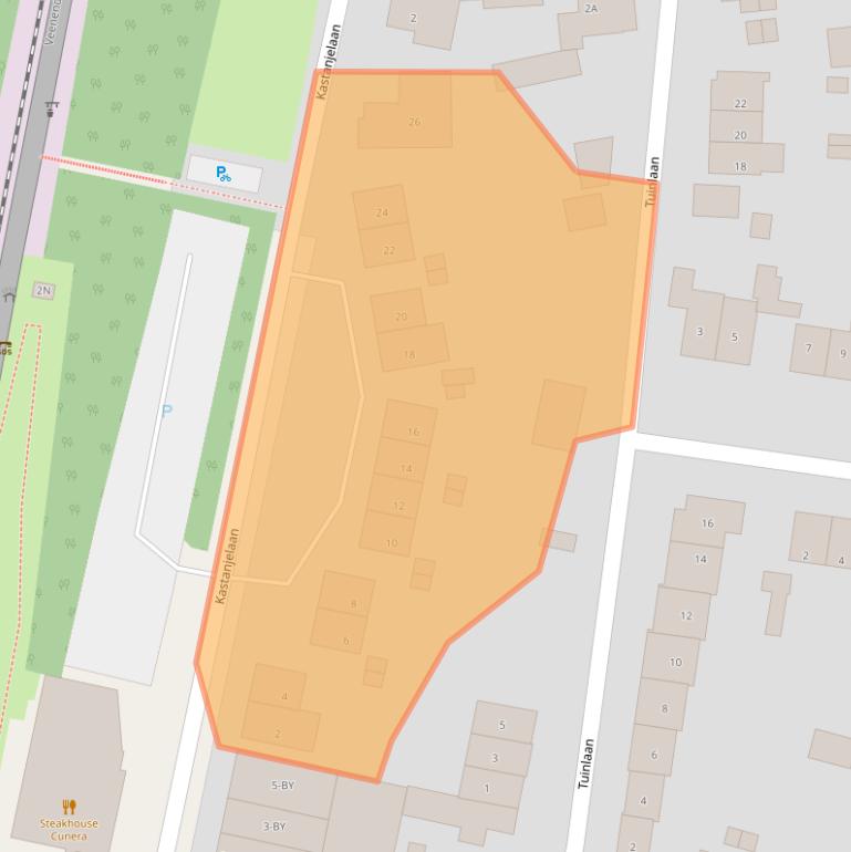 Kaart van postcodegebied 3911BG.