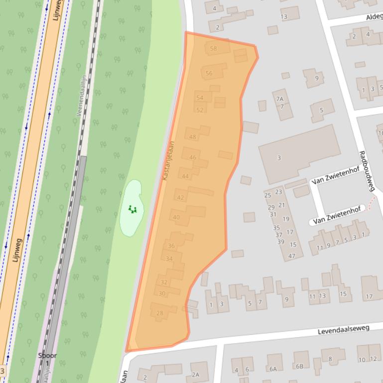 Kaart van postcodegebied 3911BH.