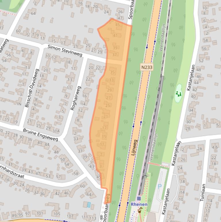 Kaart van postcodegebied 3911CA.