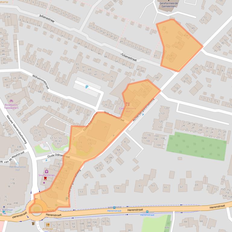 Kaart van postcodegebied 3911CR.