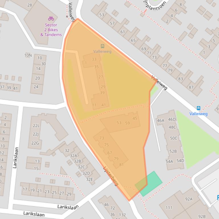 Kaart van postcodegebied 3911DH.